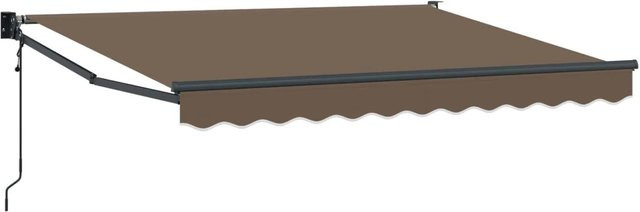 vidaXL Markise Taupe aus Polyester und Metall mit Kurbel, B x H: 300 x 250 cm - Bild 1