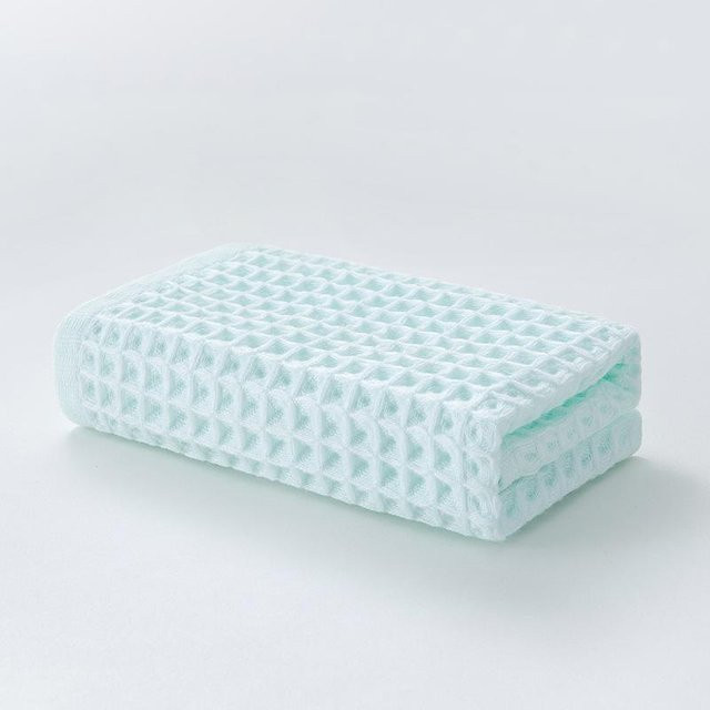 Japanischer Stil Waffel-Handtuch aus reiner Baumwolle, schnelltrocknend und wasserabsorbierend, B: 34 cm, L: 74 cm - Bild 1