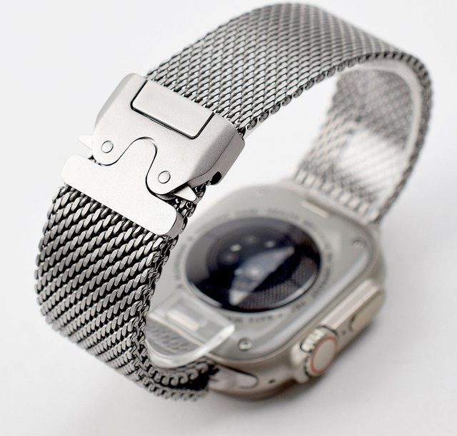 Milanaise-Schlaufenarmband für Apple Watch, Edelstahl, Silber, Unisex - Bild 1