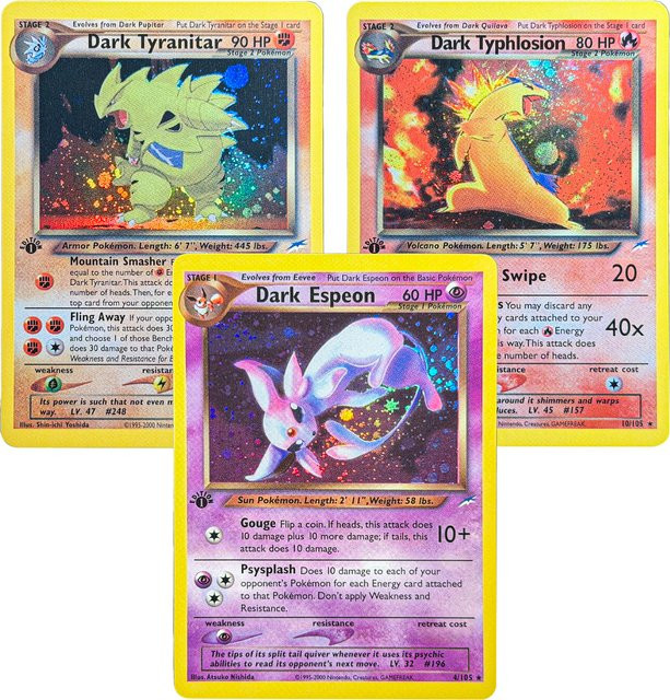Bandai Pokémon Vintage PKM TCG Neo Destiny N4 Sammelkarten, 15-teiliges Set - Bild 1