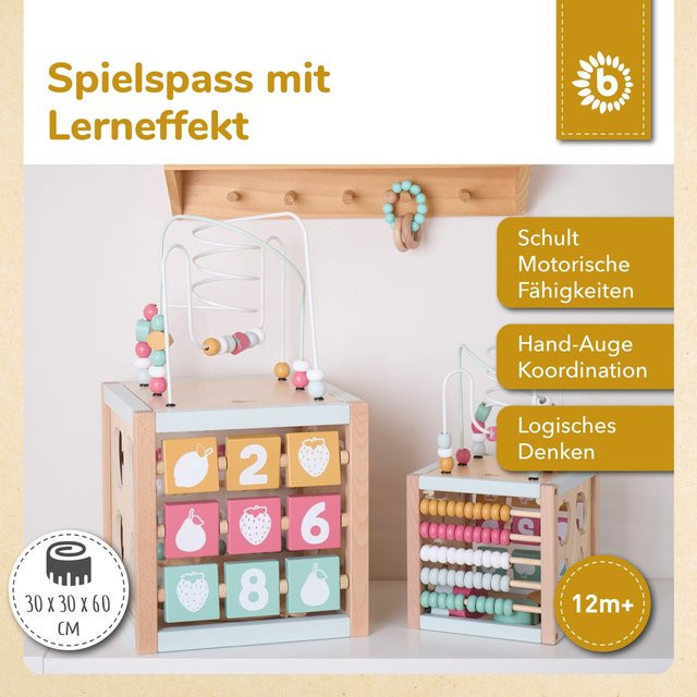 Bieco Motorikwürfel Berry XXL, Holz, ab 1 Jahr - Bild 1