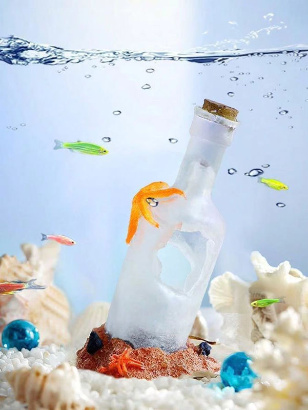 Transparente Aquarium Höhle aus Glas und Kunstharz als Versteck für Fische und Garnelen zur Unterwasser Dekoration - Bild 2