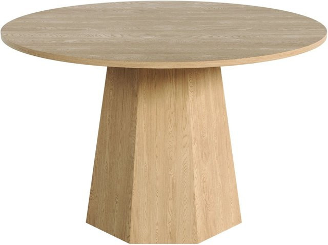 okwish Esstisch Rund im skandinavischen Design, Farbe Braun, Durchmesser: 120 cm, Höhe: 75 cm - Bild 1