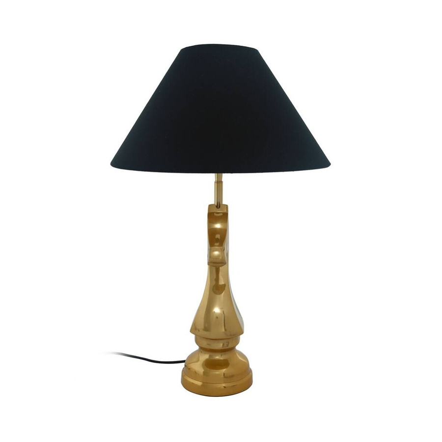 Kayoom Tischleuchte in Schwarz und Messing aus Aluminium und Baumwolle mit E27 Fassung, B/H/T: 14 x 62 x 40 cm - Bild 2
