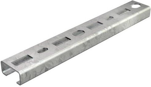 OBO Bettermann Profilschiene 1109863, Farbe Silber, 10 Stück, L: 100 cm, B: 3 cm, H: 1,5 cm - Bild 1