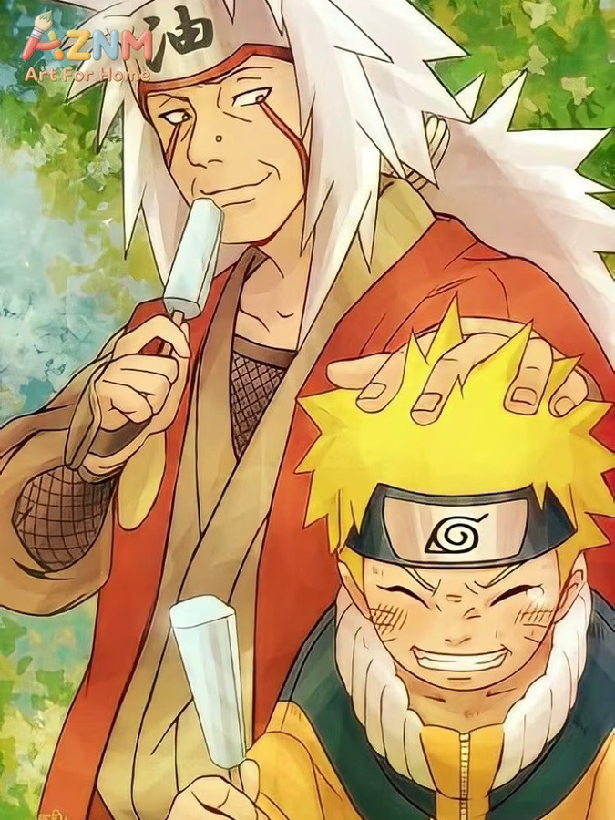 KAYOU Wandgemälde Naruto und Jiraiya in Mehrfarbig als Heimdekoration und Geschenk für Kinder - Bild 3