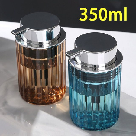 Willstar Nachfüllbare Schaumpumpenflasche in Silber für Seifenspender, Shampoo und Duschgel, 350 ml