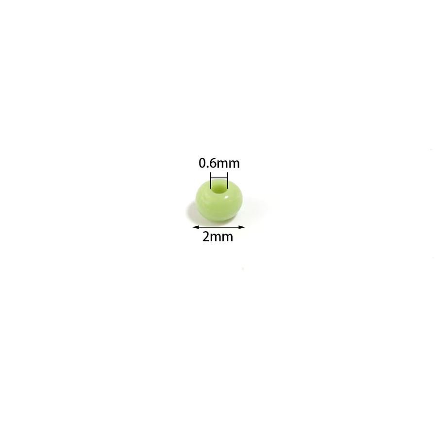 Miyuki-Rocailles Glas, rund, 2 mm, Distanzperlen - Bild 2