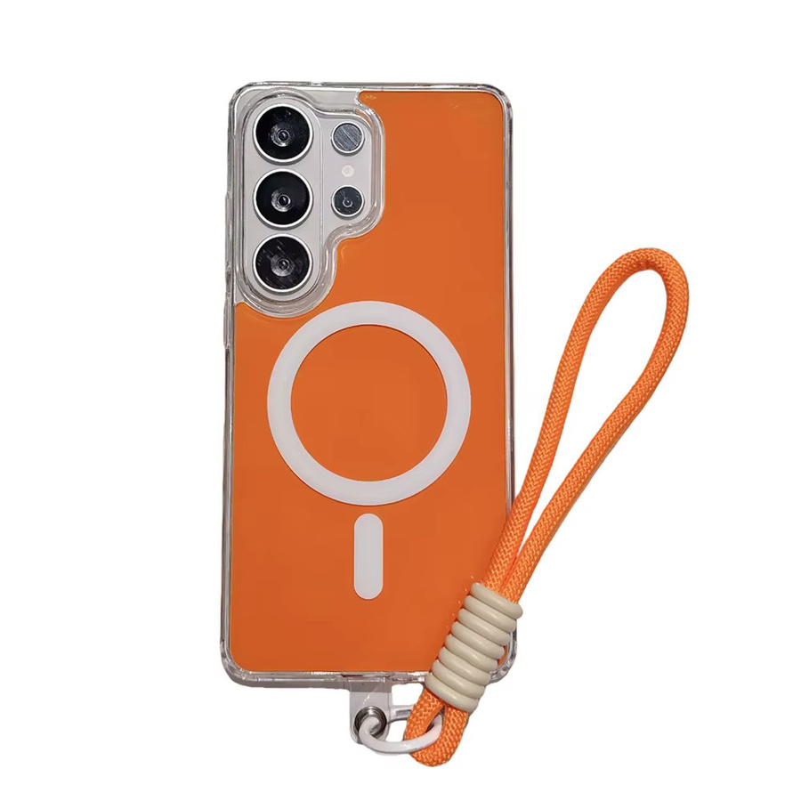 Magnetische Handyhülle mit Handgelenkschlaufe für Samsung Galaxy Modelle in Weiß - Bild 4