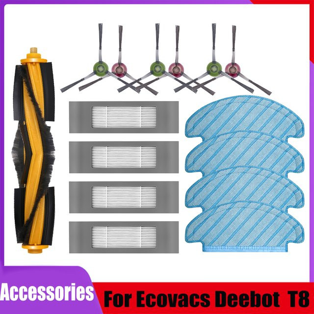 Ecovacs Deebot N8 PRO T8 T8 AIVI Ersatzteil-Set mit Hauptbürste, HEPA-Filter und Mopptüchern - Bild 1