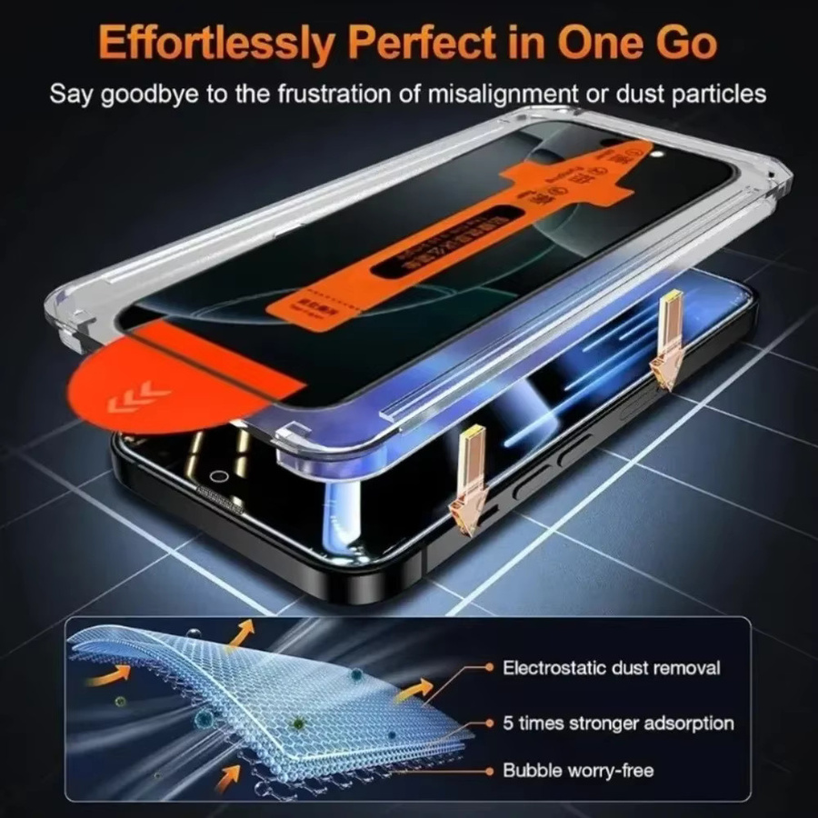 2 Stück Sichtschutz Panzerglas für Apple iPhone 17 16 15 14 13 12 11 Pro Max Plus XS XR transparent - Bild 2
