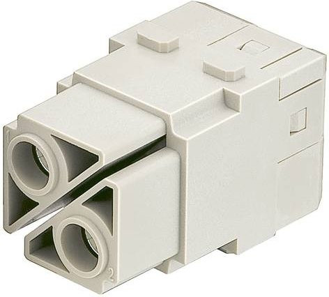 HARTING Doppelmodul 09140022755 mit 2 Axialschraubanschlüssen in Grau - Bild 1