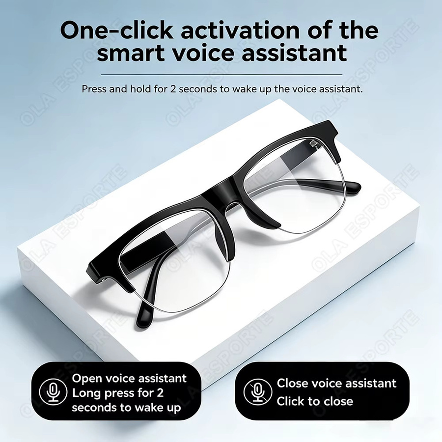 Ola Esporte Smartglasses, Vollrand, Kunststoff, black, Unisex - Bild 4