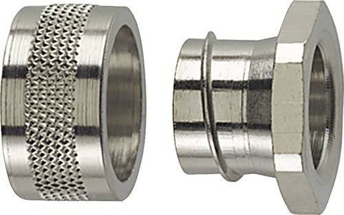 HellermannTyton Schlauchverschraubung SC63-PC-NPB-ML aus Metall in Silber und Messing, Gerade - Bild 1