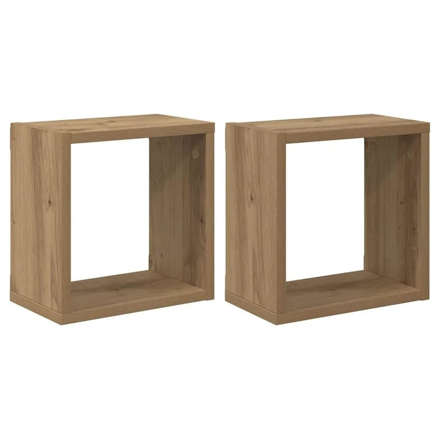 vidaXL Wandregal aus Holzwerkstoff in Artisan-Eiche, Farbe Braun, B/T/H: 87,5 x 26,0 x 26,0 cm - Bild 2