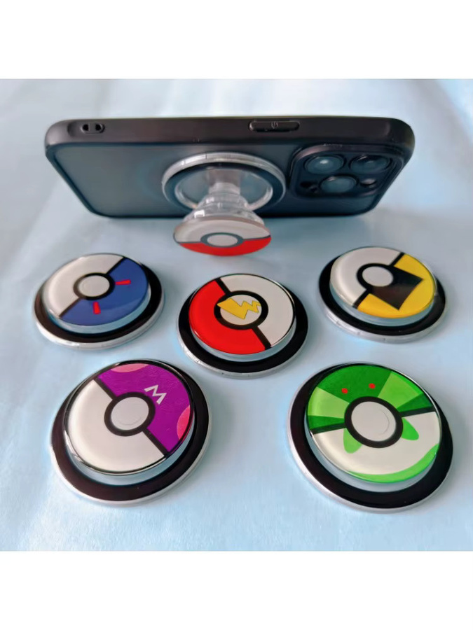 TAKARA TOMY Pokemon Pokeball Handygriffhalter in Rot als tragbarer Pop-Socket-Mobilständer für dein Smartphone - Bild 6