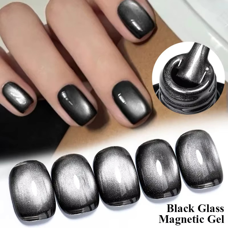 MTSSII Magnetisches Nagelgel Dunkles Kaffeeglas, 7 ml, Schimmernd - Bild 2