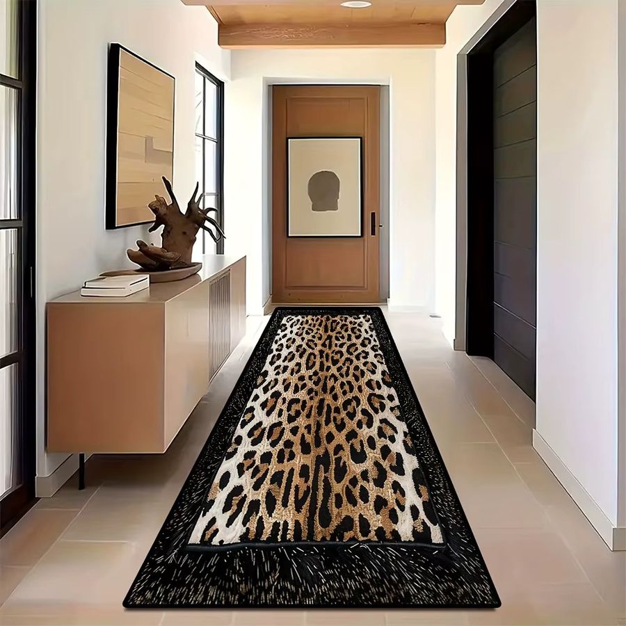 VIKAMA Teppichläufer mit Leopardenmuster für Wohnzimmer, Flur oder Schlafzimmer - Bild 4