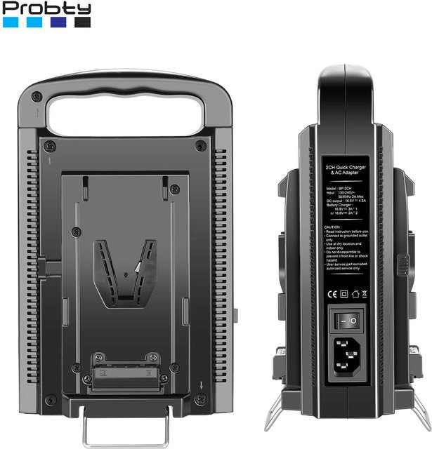 SmallRig Dual-Channel V-Mount Akkuladegerät in Schwarz für V-Lock Akkus - Bild 1