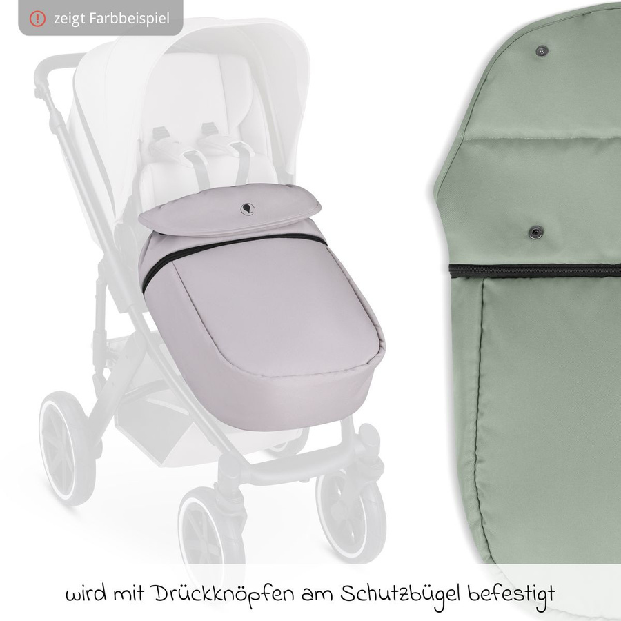 ABC Design Mitwachsende Beindecke für Kinderwagen in Grün - Bild 2