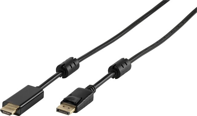 Vivanco DisplayPort zu HDMI Kabel in Schwarz, Länge: 1,8 m - Bild 1