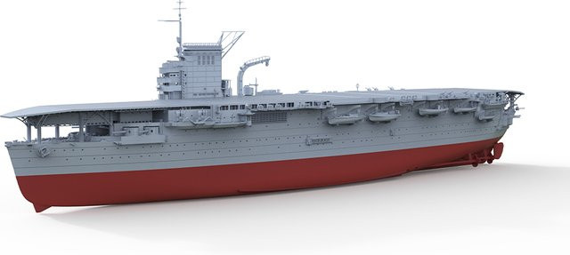 MRY-SFW Französischer Bearn Flugzeugträger, Militärmodellbausatz, 700 scale Waterline - Bild 1