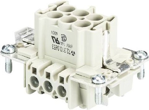 Wieland Electric Steckereinsatz 72.310.0653.0, 4-polig, Grau, 10 Stück - Bild 1