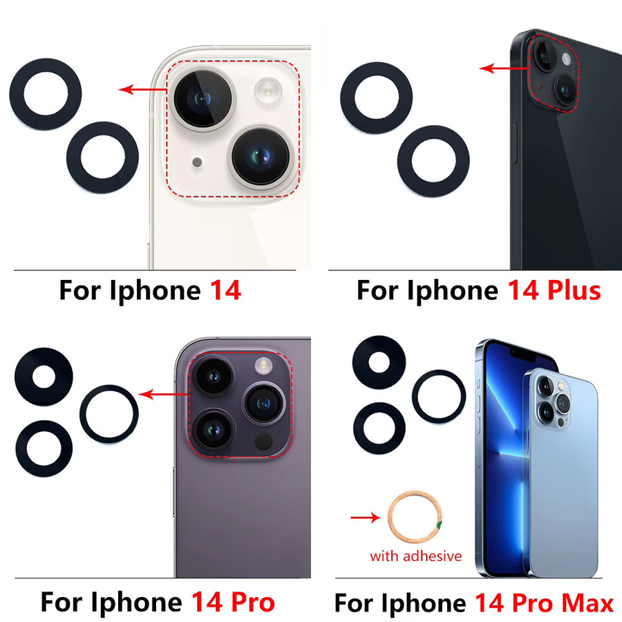 Ersatz Glaslinse für die Rückfahrkamera von Apple iPhone (kompatibel mit iPhone X, XR, XS, 11, 12, 13, 14, 15, 16 Pro Max, Mini, Plus) inklusive Kleber - Bild 2