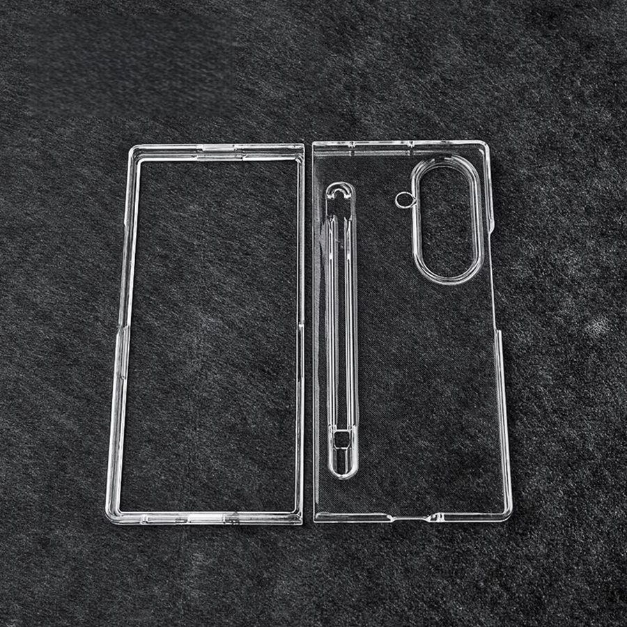 Fundas Transparente Handyhülle für Samsung Galaxy Z Fold 7 mit gehärtetem Glas und Stiftschlitz, stoßfeste Hartschale - Bild 6