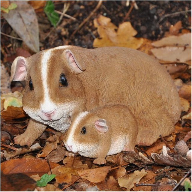 Dazikemo Meerschweinchen Mutter und Kind Figur in Braun - Bild 1