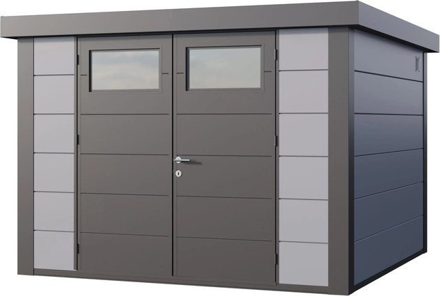 Telluria Gerätehaus Classico in Grau mit Außenmaß B: 782 cm, H: 219 cm, T: 318 cm - Bild 1