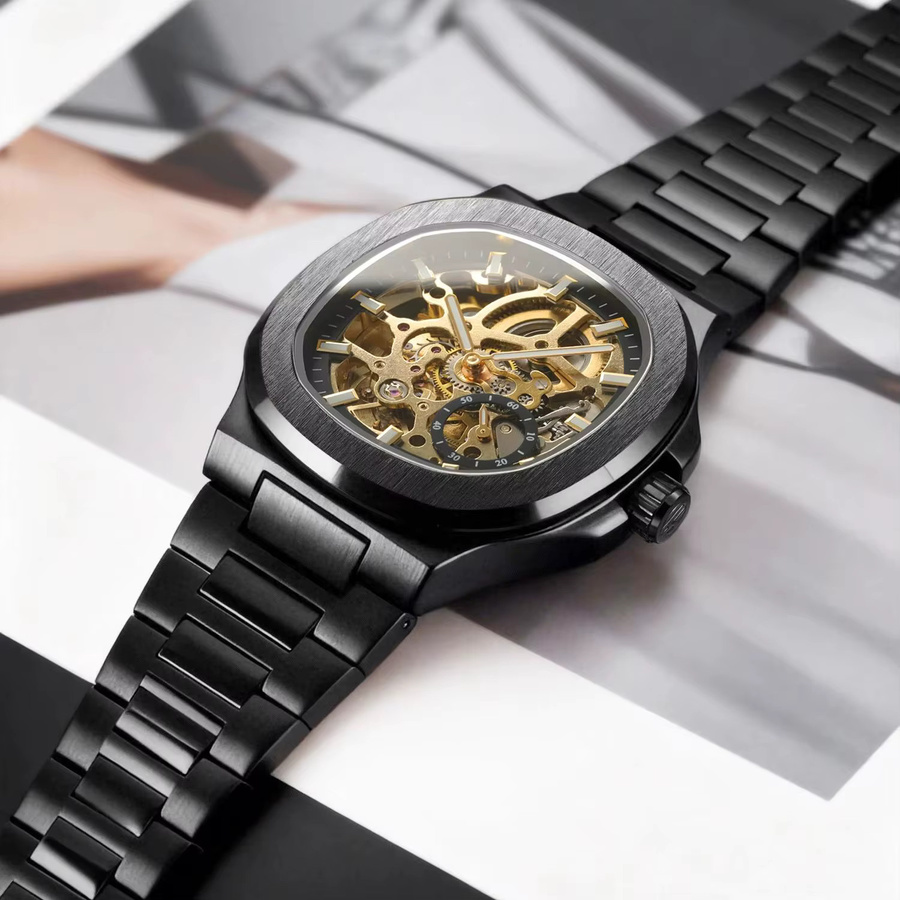 Forsining Armbanduhr Automatik, eckig, Edelstahl, Herren - Bild 4