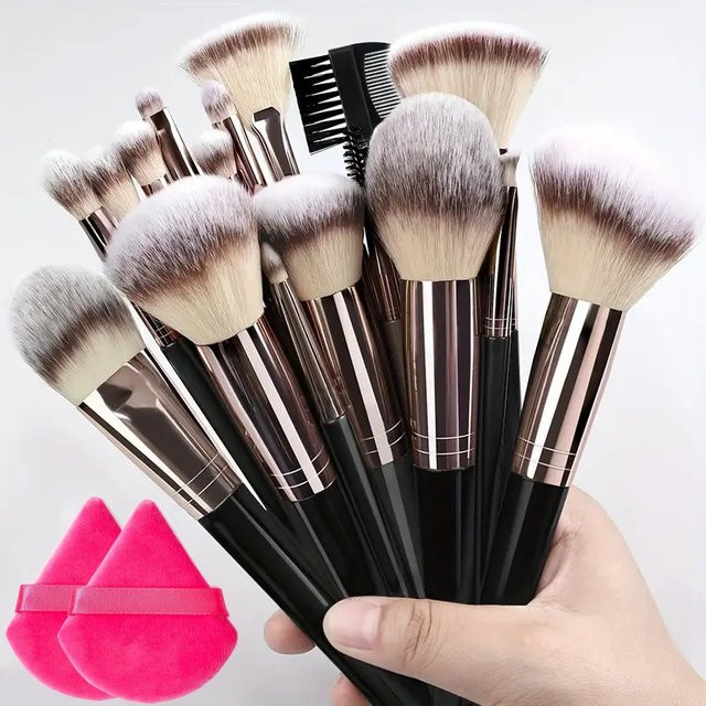 RUNTOIN Make-up Pinsel Set, 3-20 Stück, Unisex - Bild 1