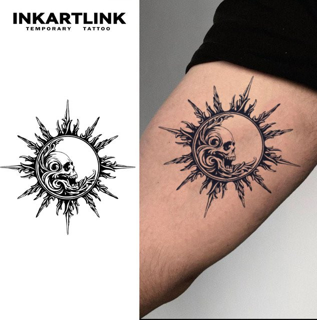 Temporärer Sonnentattoo-Aufkleber, wasserfest, semi-permanent - Bild 1