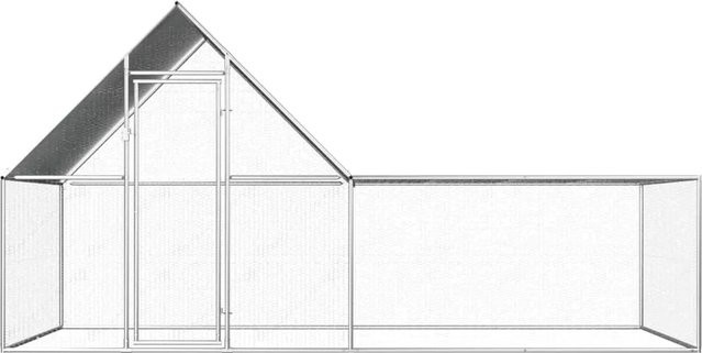 vidaXL Hühnerstall aus verzinktem Stahl, B/T/H: 4 x 2 x 2 m - Bild 1