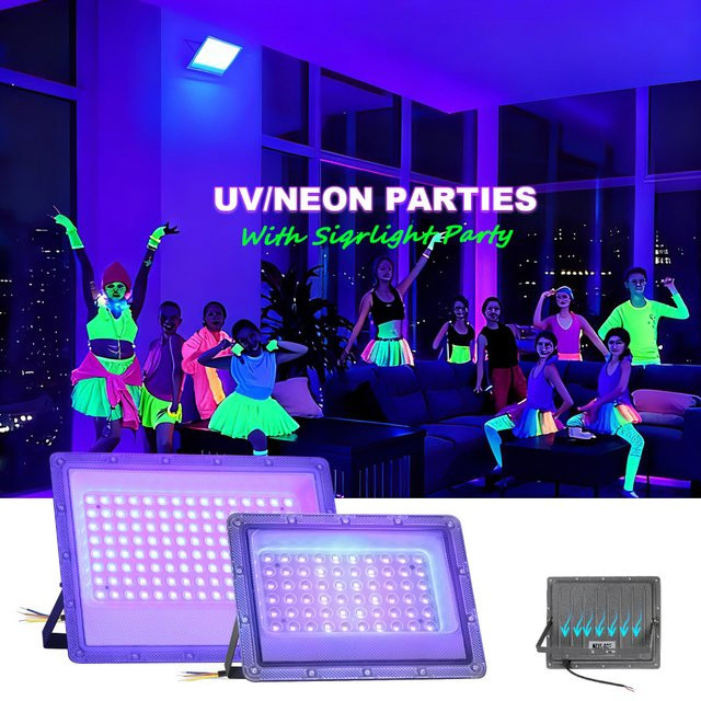 PARKSON UV LED Schwarzlicht Flutlicht Gel 220V für Halloween und Party Dekoration - Bild 1