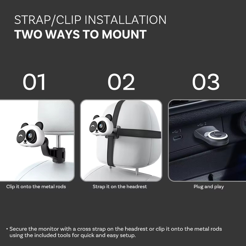 Cabin Care Kabelloser CarPlay-Adapter und 1080P Baby-Autokamera mit 150 Grad Weitwinkel für Echtzeit-Sitzüberwachung - Bild 6