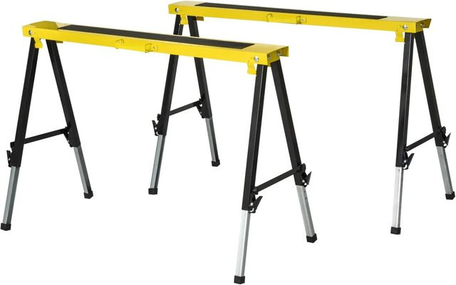 DURHAND Werkbank aus Edelstahl in Gelb und Schwarz, B/T/H: 100 x 49 x 90 cm - Bild 1