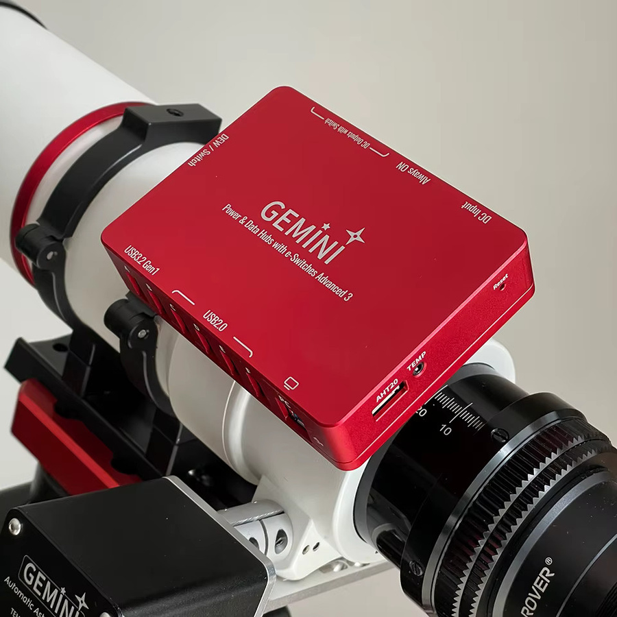 Gemini Astro Power Box HUB USB 3.2 + DC ASCOM Stromversorgungsbox für Astronomie-Teleskop Fotografie in Rot mit USB-C Schnittstelle - Bild 3