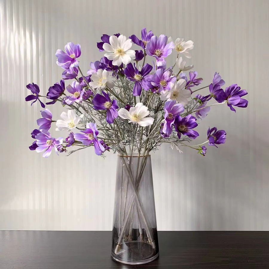 Uflower Künstliches Kamille Bouquet aus Seide in Dark Pink und Multicolor, Höhe: 60 cm - Bild 2