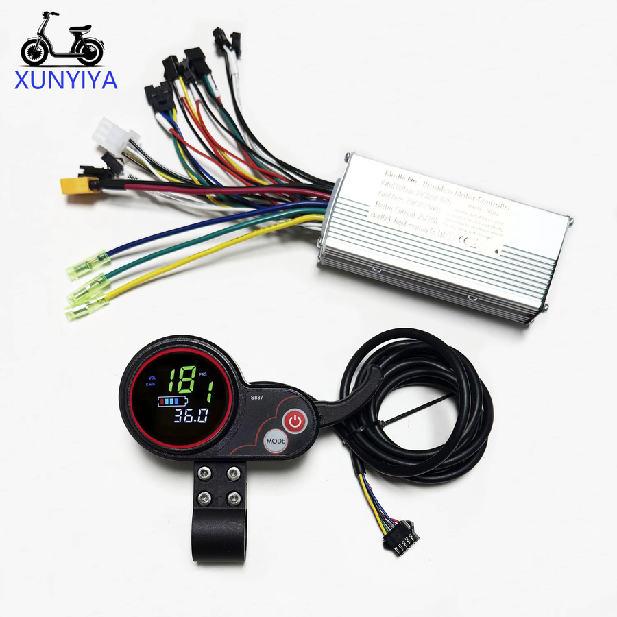 Kugoo Sinuswellen-Controller für TF-100 M4 E-Scooter mit S887 Farbdisplay 25-30A 350W-500W 5-polig UART Nr. 2 Protokoll - Bild 3
