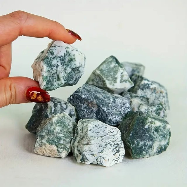 Moosachat Rohstein von sisterstone zur Dekoration und Gestaltung - Bild 1
