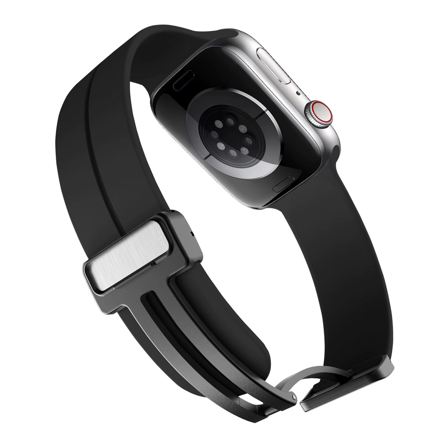 I LOVE LUO Uhrenarmband Silikon, Schwarz, Unisex - Bild 3