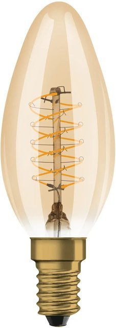 Osram LED-Leuchtmittel E14 Kerzenform in Goldfarben mit sichtbarem Filament, dimmbar, Höhe: 9,7 cm, Durchmesser: 3,5 cm - Bild 1