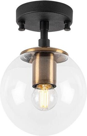 Opviq Deckenleuchte Atmaca in Bronze und Schwarz aus Metall und Glas, B/H/T: 15 x 23 x 15 cm, E14 Fassung - Bild 1