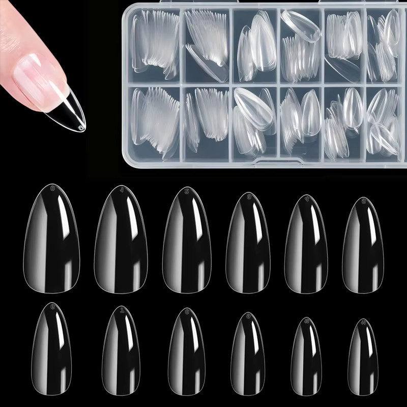 della Almond-Kunstnägel, transparent, matt, 240 Stück - Bild 5