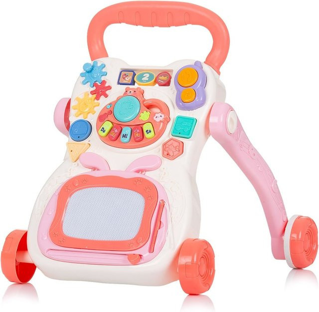 Chipolino Lauflernwagen Funny Games, pink, mit Tasten, Musik, Telefon, Piano, Zeichenbrett - Bild 1