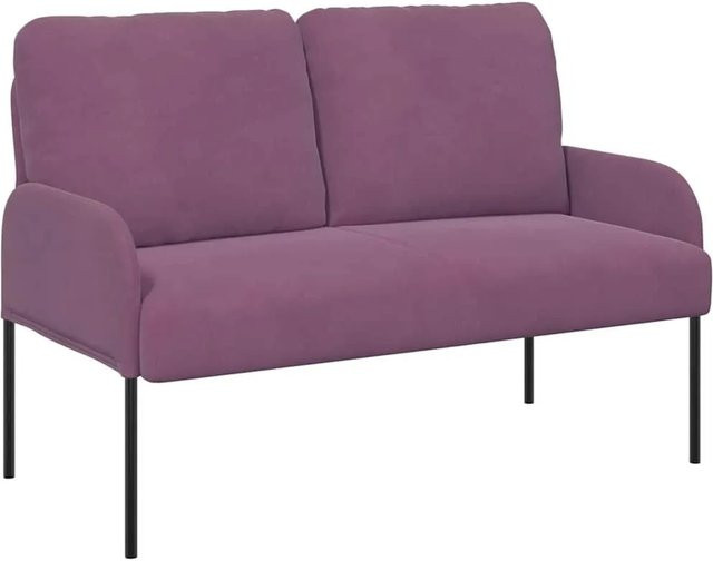vidaXL Modernes Polstersofa mit Kissen in Lila, Breite: 110 cm - Bild 1