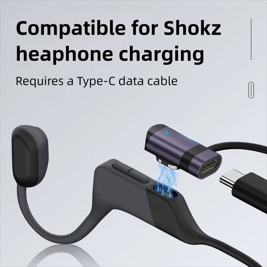 Shokz USB-C Magnetischer Ladeadapter in Silber für Knochenleitungs-Kopfhörer AS800 S803 S810 S710 - Bild 4