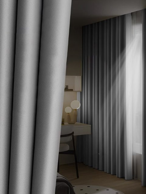 CENTURyMiG Vollverdunkelungsvorhänge für das Schlafzimmer mit Wärmeisolation und Sonnenschutz in Hellgrau - Bild 1